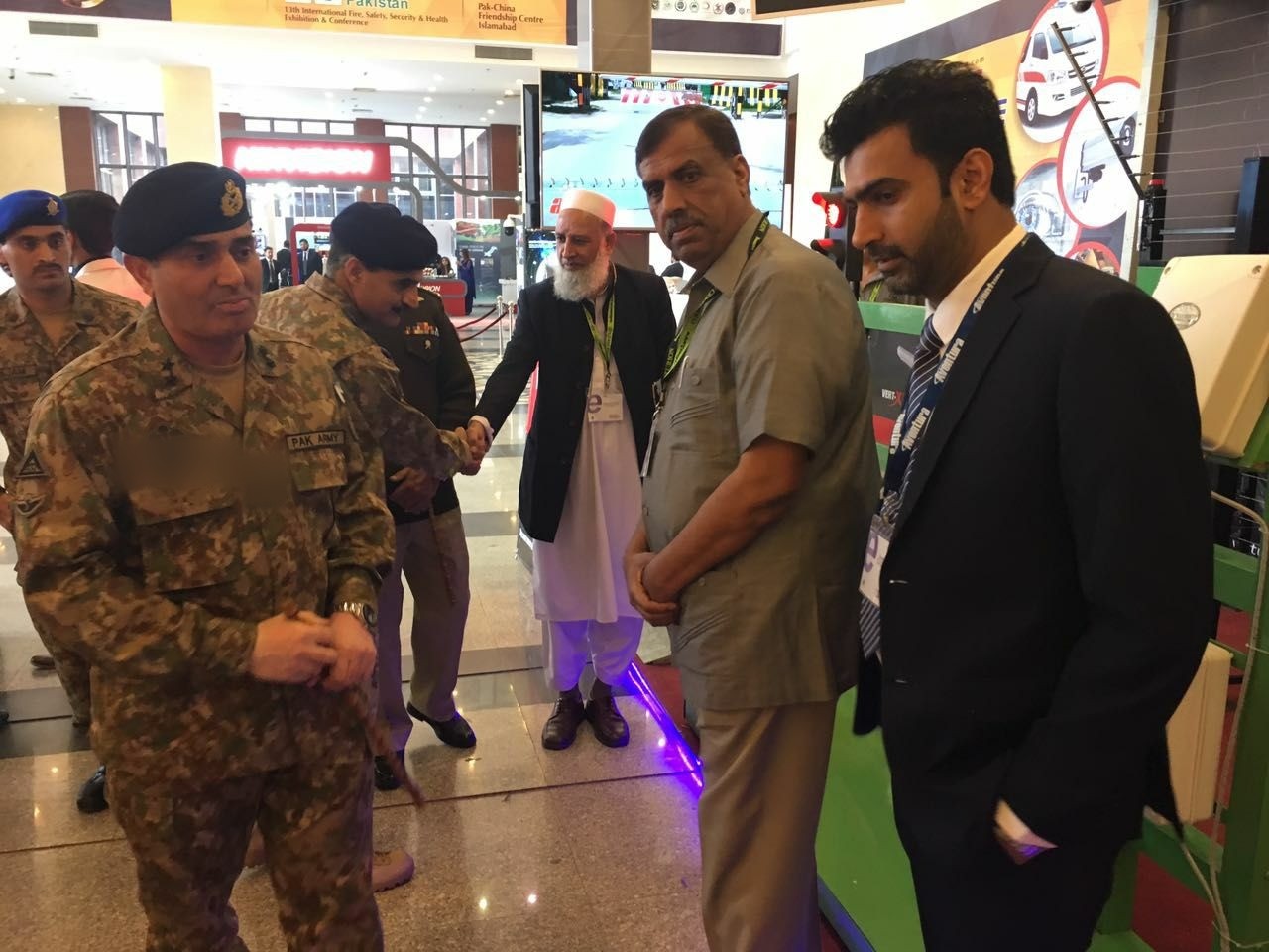 Senior Pakistan Army officers visiting the ASG Systems stand at the 13th Secure Pakistan exhibition, Islamabad