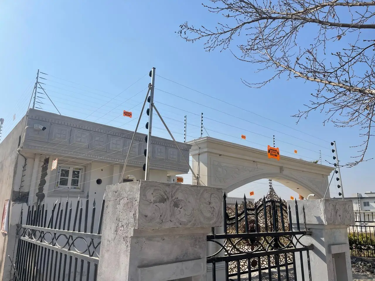 Electric fence installed on a boundary wall by ASG Systems
