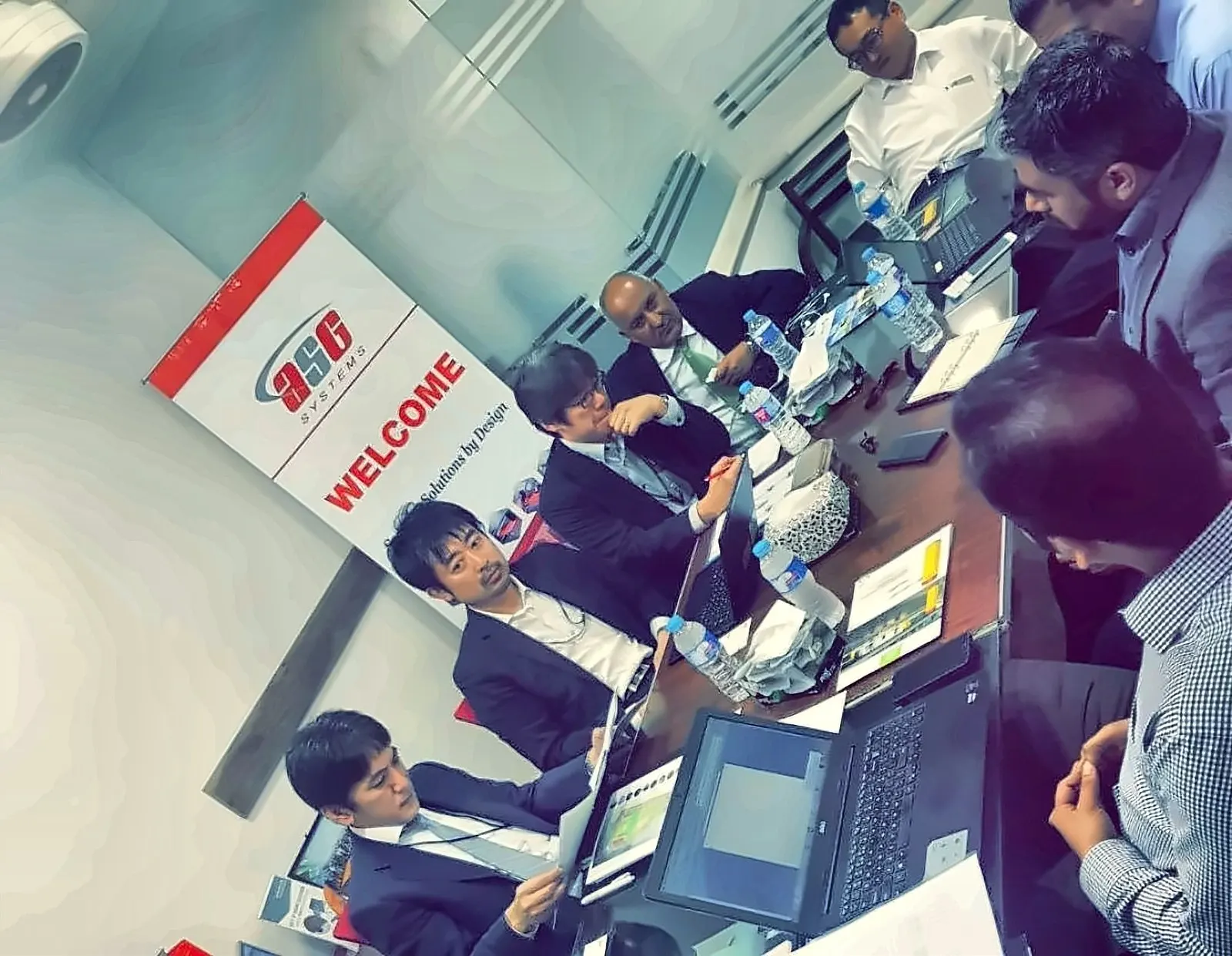 JICA Japan team in a meeting with the ASG Systems team at ASG headquarters, 2019